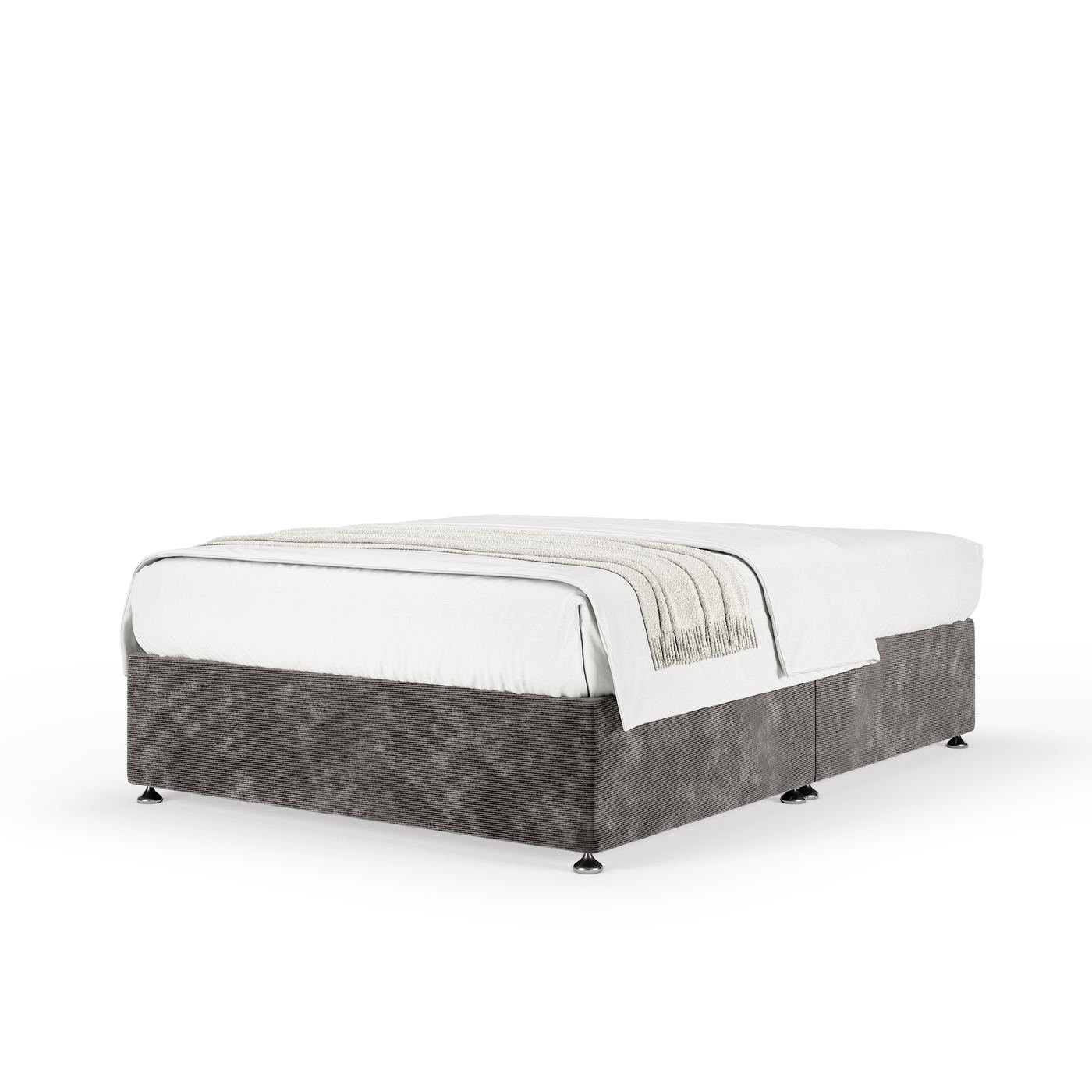 Chenille Divan - Charcoal