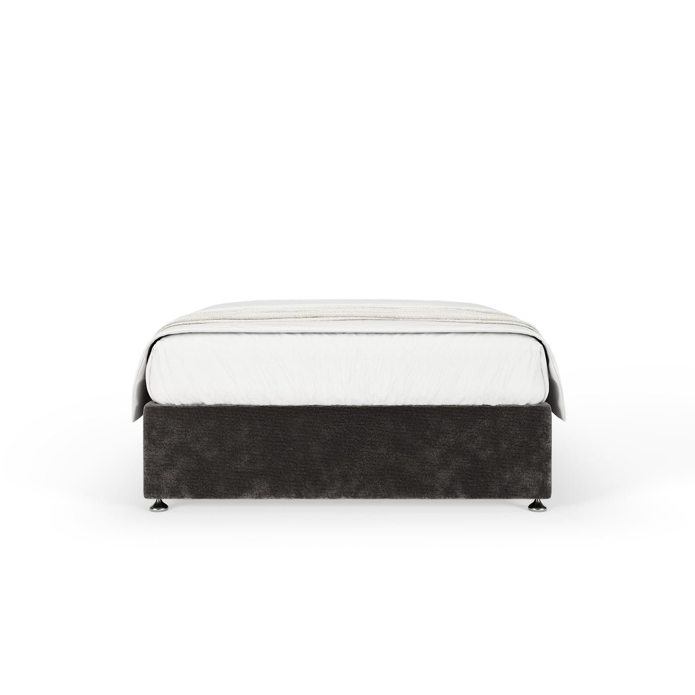 Chenille Divan - Charcoal