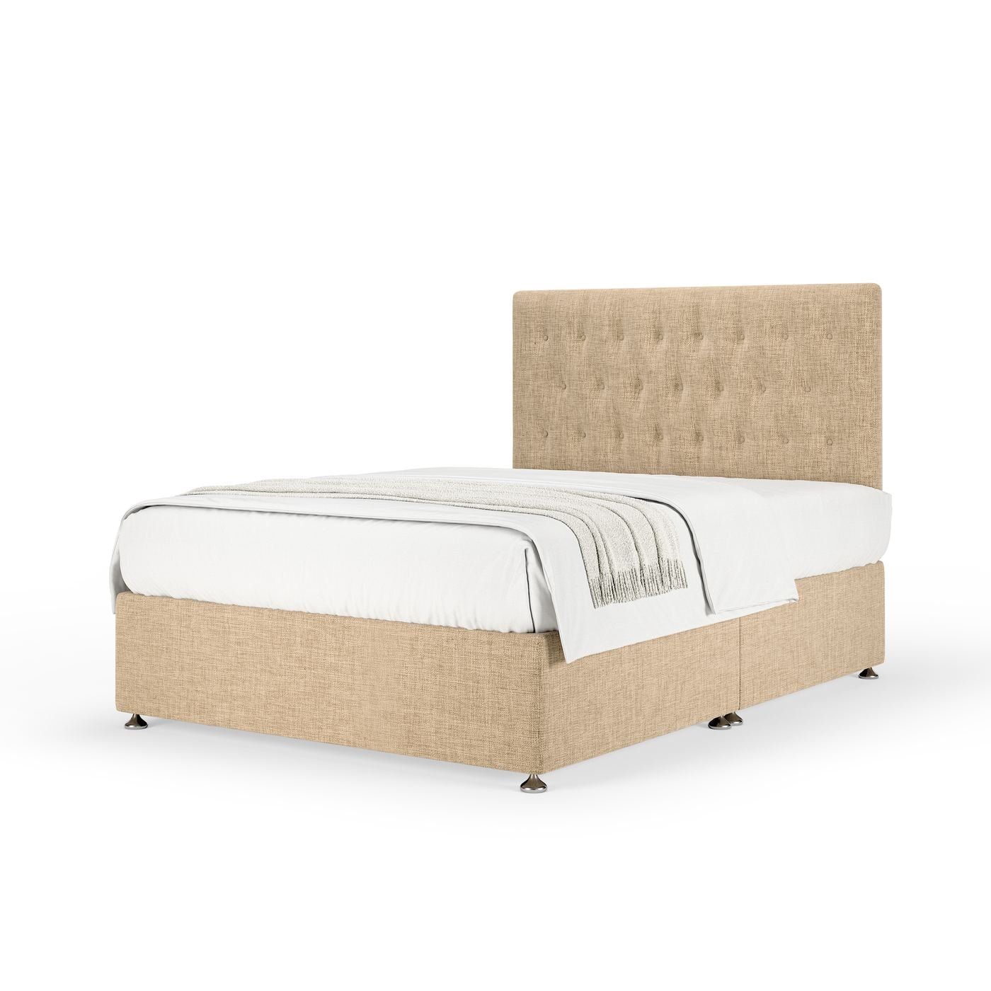 Linen Divan + Headboard - Cream
