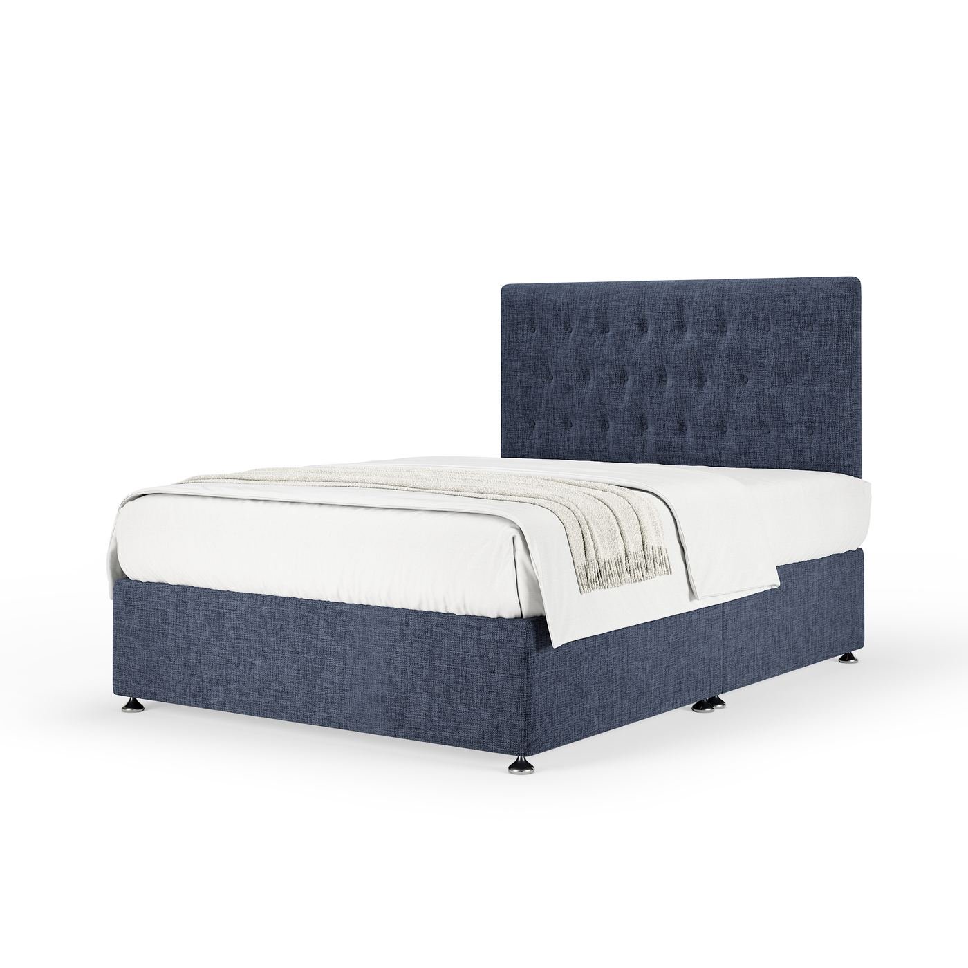 Linen Divan + Headboard - Midnight