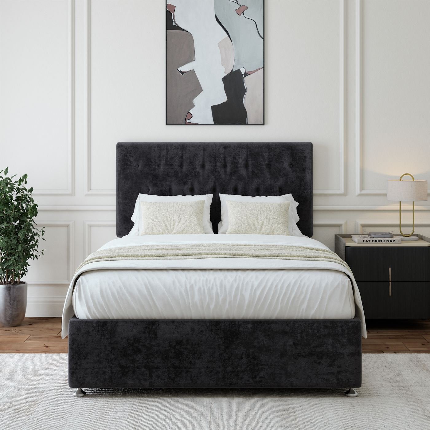 Naples Divan + Headboard - Black