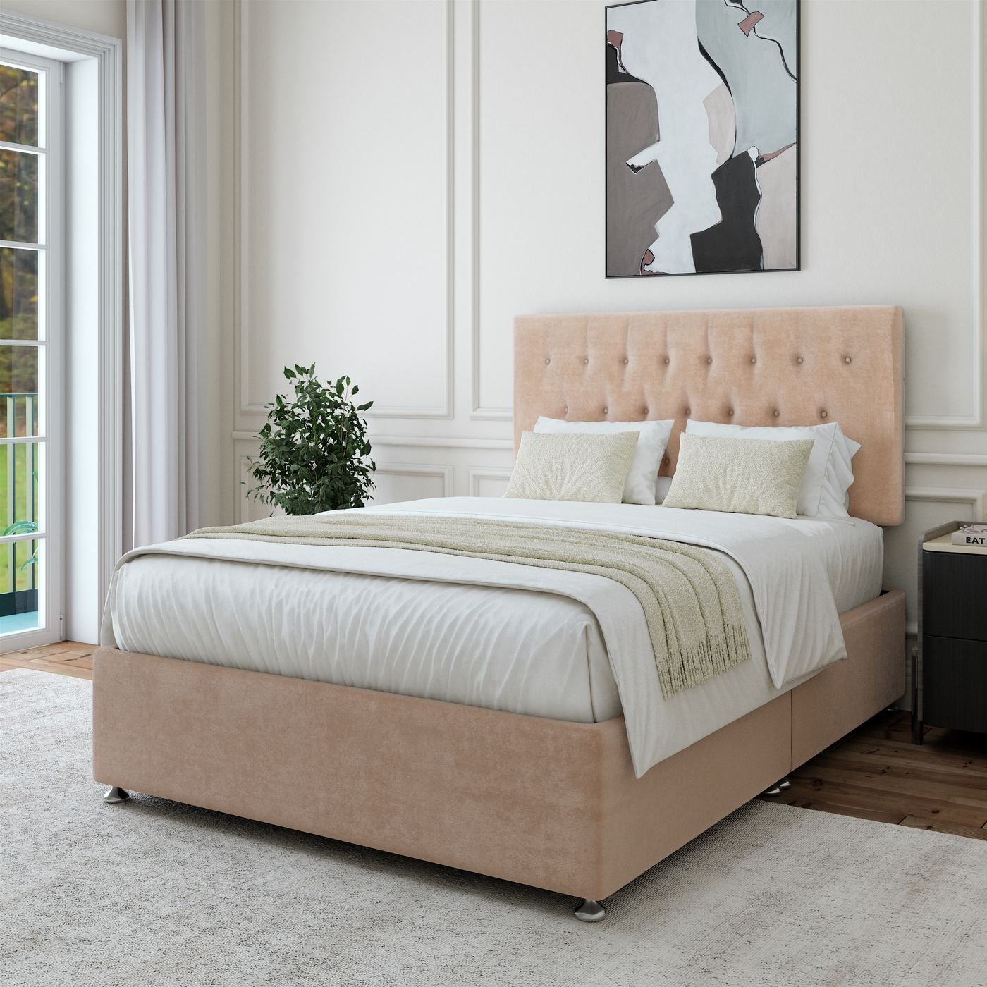 Naples Divan + Headboard - Mink