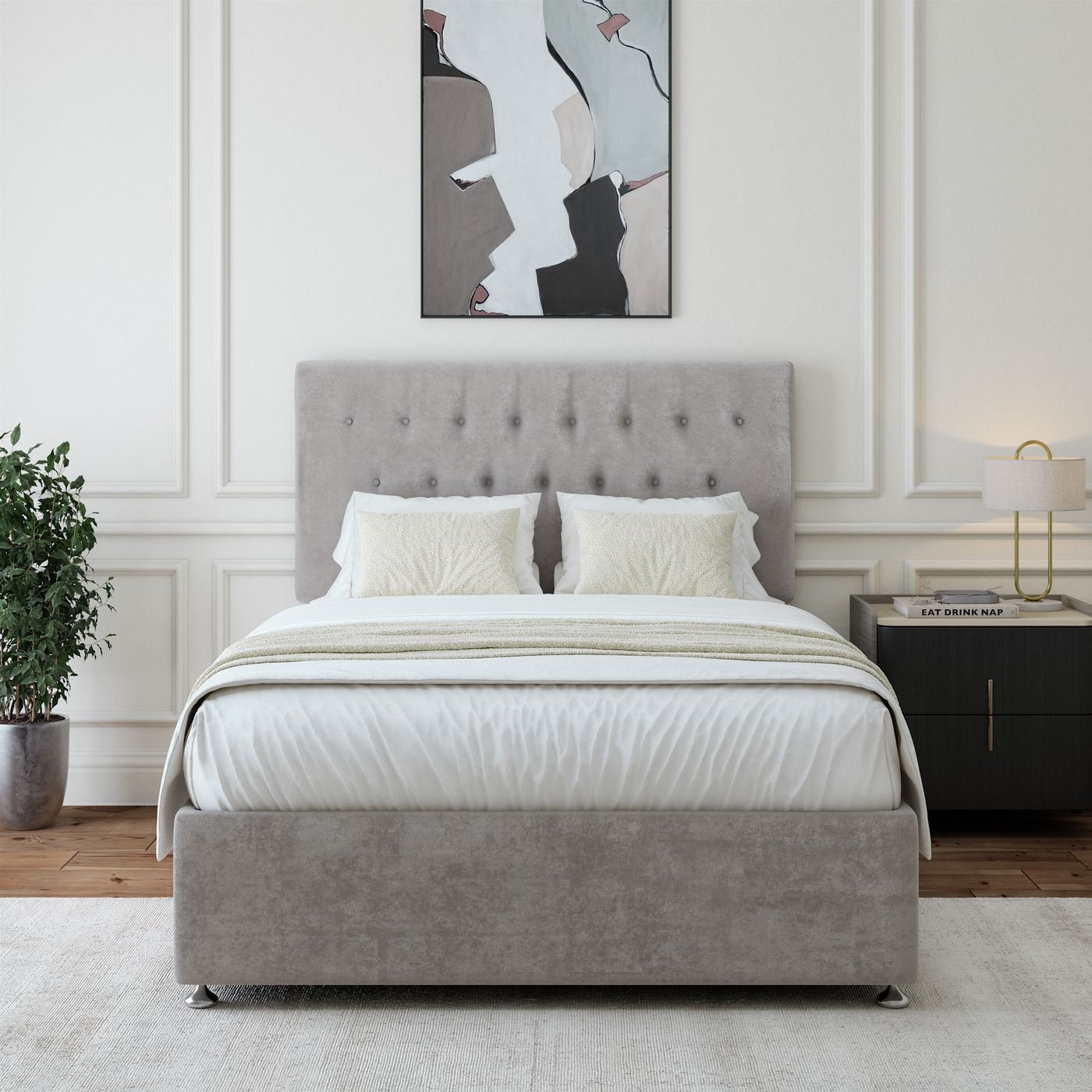Naples Divan + Headboard - Seal