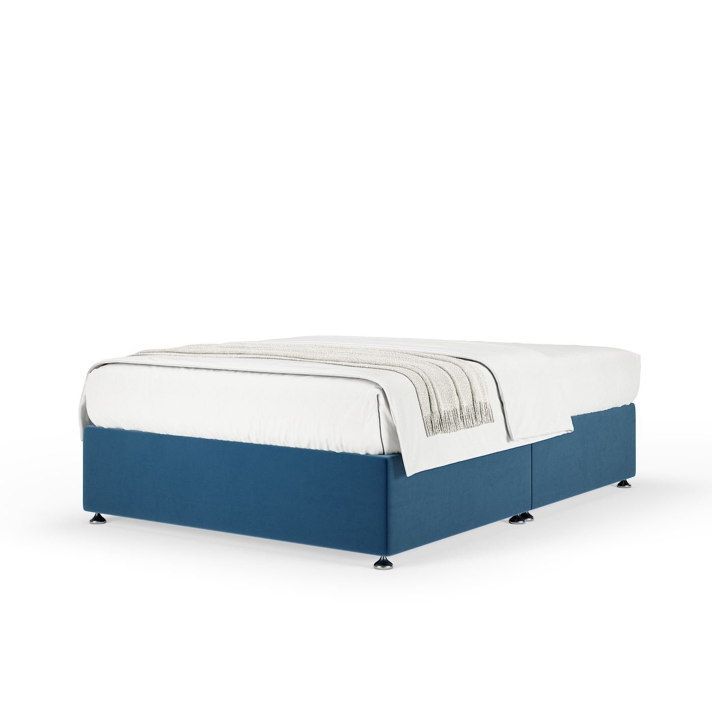 Plush Velvet Divan - Blue