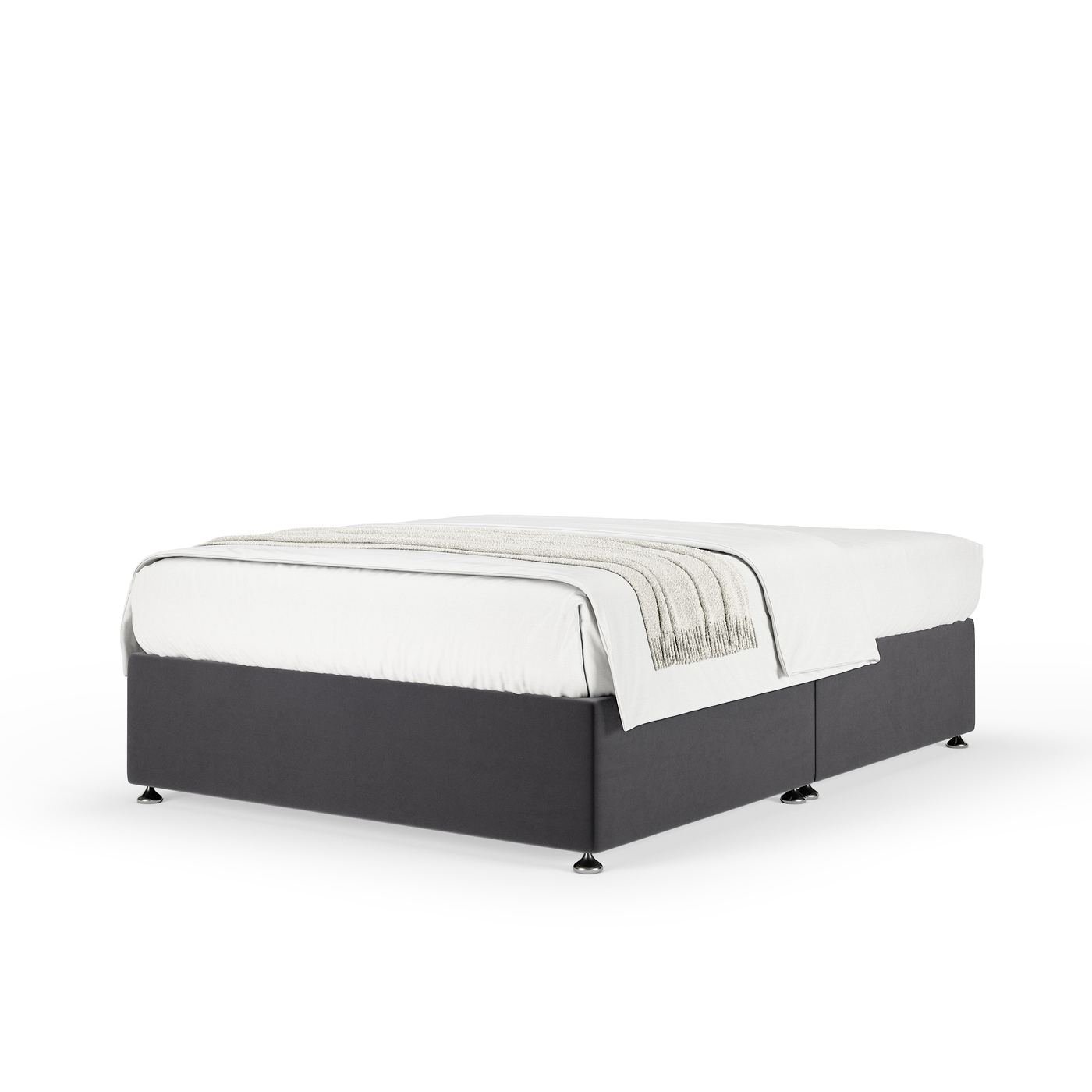 Plush Velvet Divan - Graphite