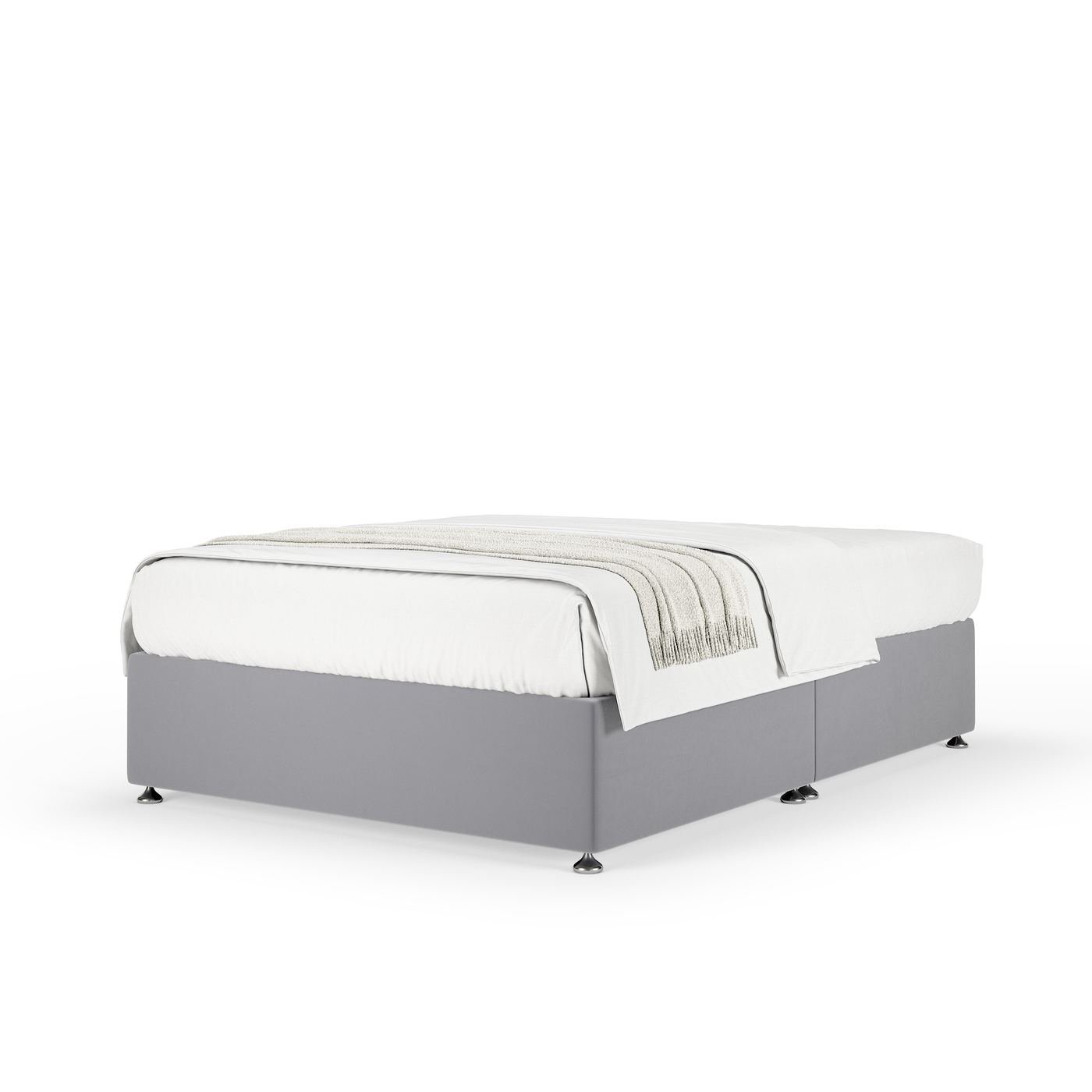 Plush Velvet Divan - Silver