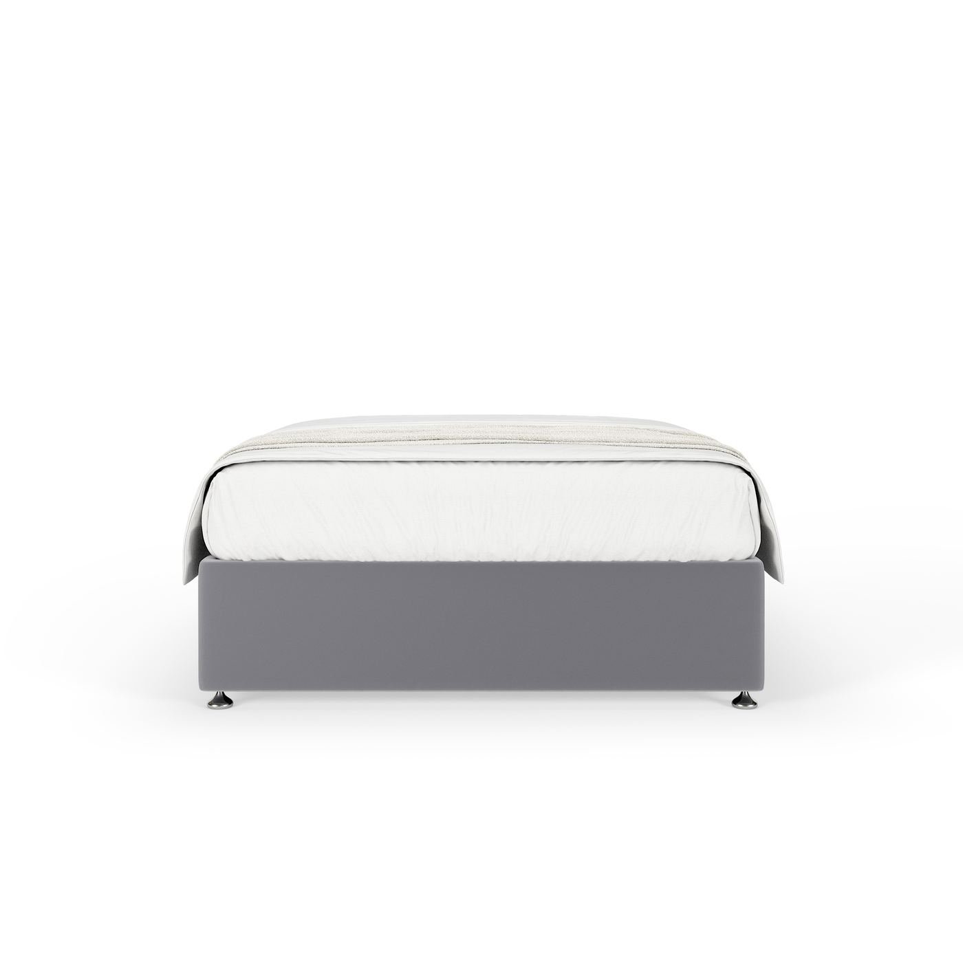 Plush Velvet Divan - Silver