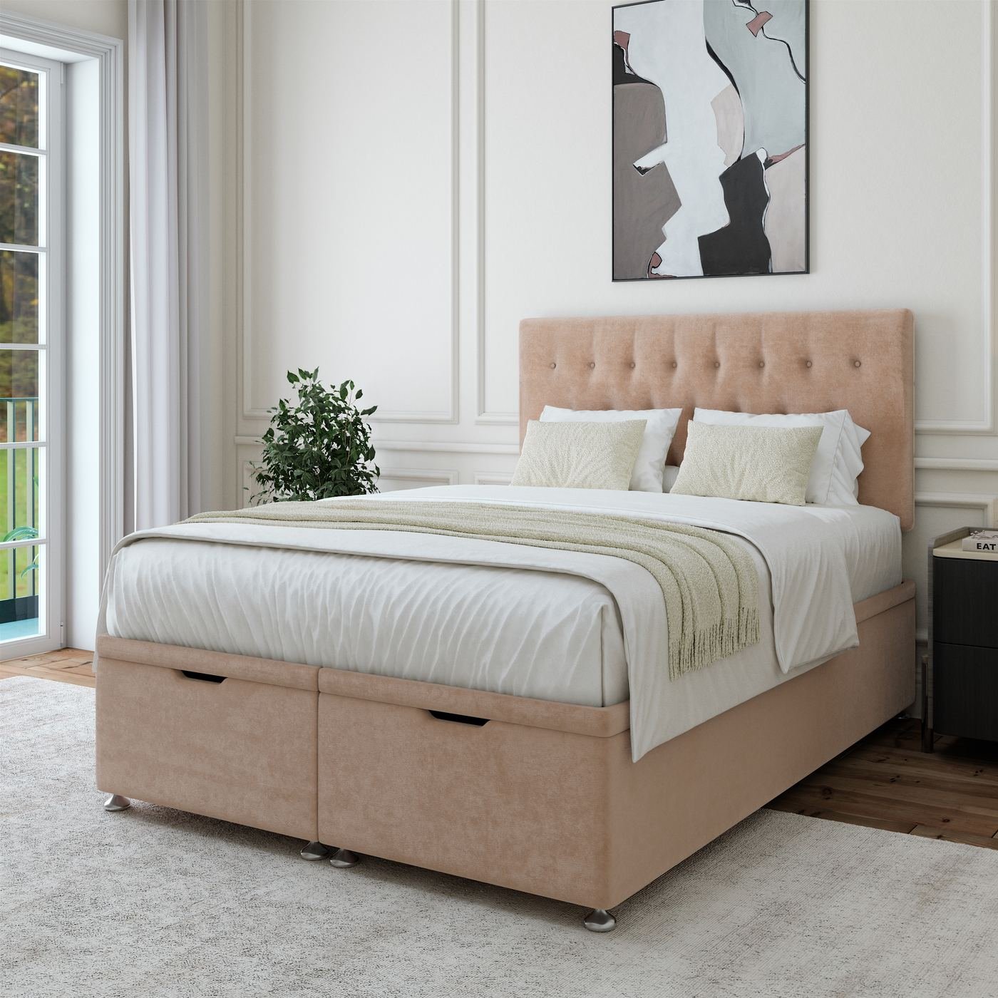 Naples Ottoman Storage Bed - Mink